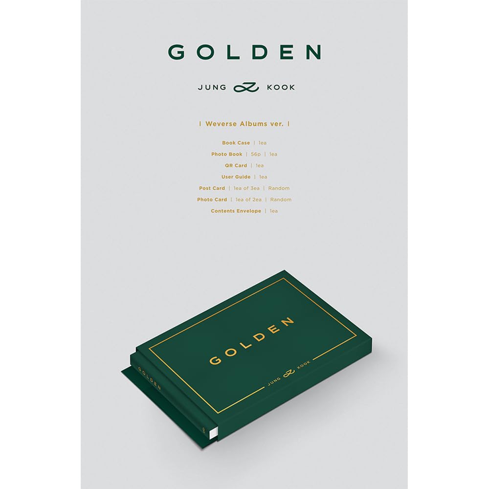 Amazon.com: BTS JUNGKOOK GOLDEN 1st Solo Album Weverse Album Ver
