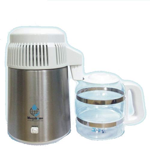 Amazon | 蒸留水器（蓋：白色・本体：ステンレス）新ガラス容器・磁器