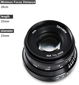 Amazon | 7artisans 35mm F1.2 V2.0 交換レンズ 二代目 Fuji Xマウント