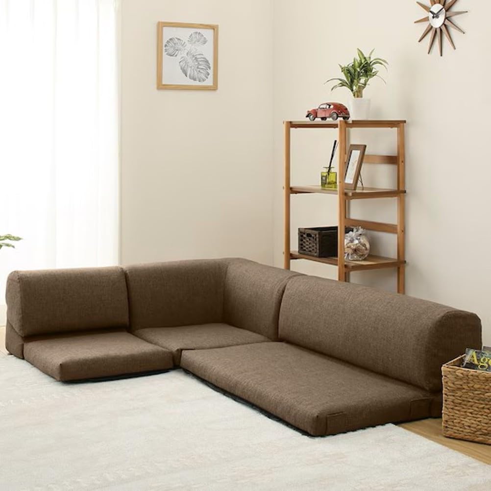 Amazon.co.jp: ニトリ(NITORI) ポケット付きロータイプコーナーソファ3