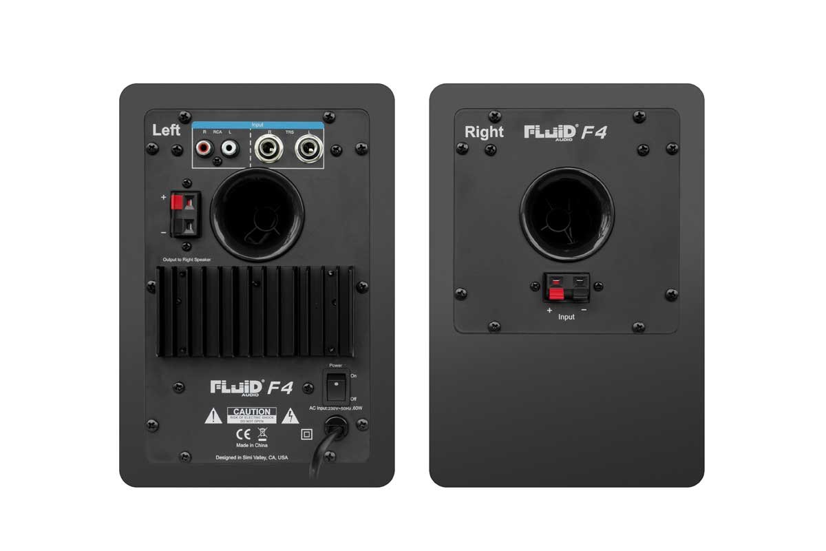 Amazon | Fluid Audio F4 ブラック モニタースピーカー フルイド