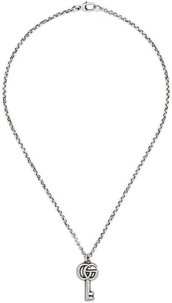 Amazon | グッチ ダブル G キー シルバー ネックレス YBB62775700100U