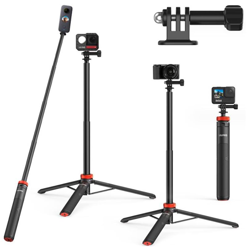 Amazon | Gopro Hero 13 12 11 10 9 8 7 6 用 自撮り棒 三脚 一脚兼用