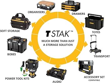 DEWALT DWST1-71196 Toolboxes-TOUGHSYSTEM & TSTAK, Black/Silver