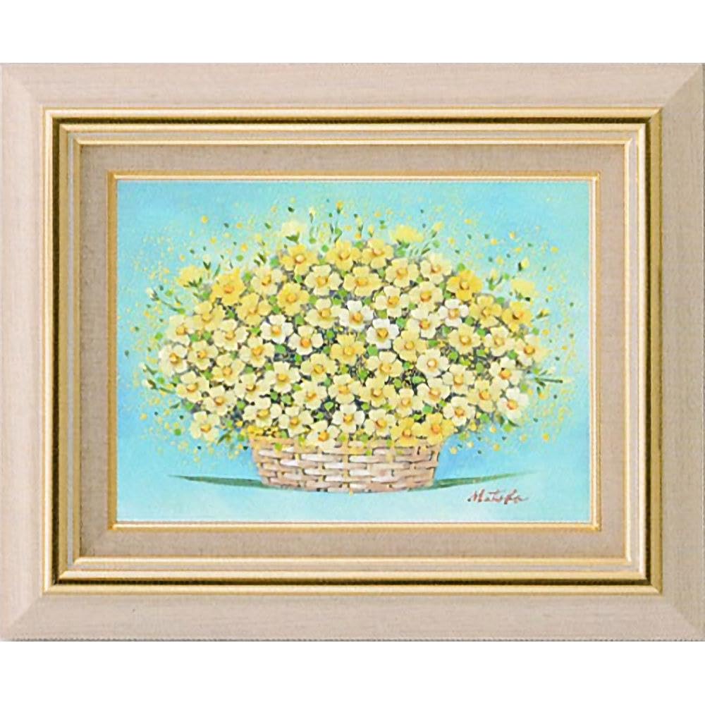 Amazon.co.jp: 的場錠 華 F4号 受注制作 油彩画 油絵 静物画 花と花瓶