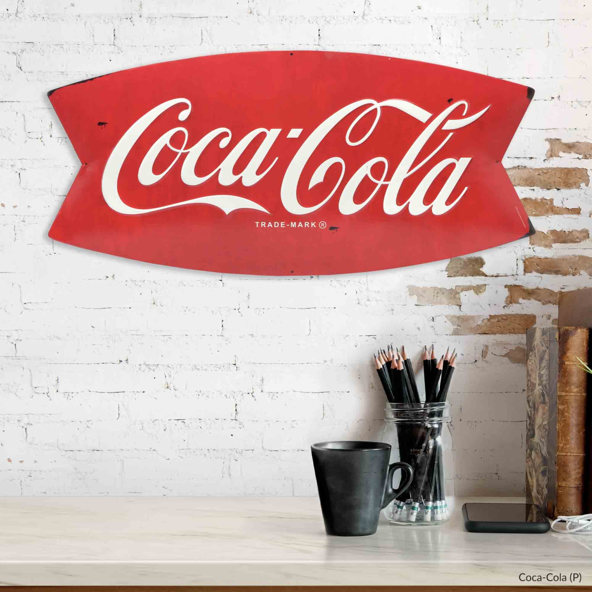 Amazon.co.jp: Open Road Brands Coca-Cola アンティーク調バナー