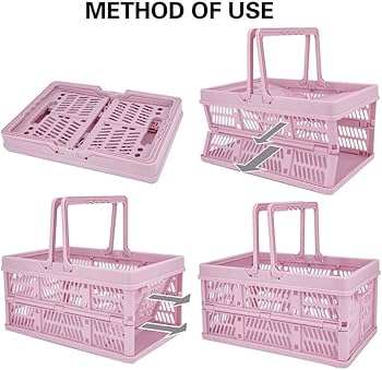 Amazon.com: Pink crates for storage,plastic baskets for organizing