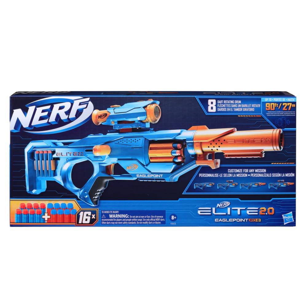 Amazon.co.jp: Nerf Elite 2.0 Eaglepoint RD-8 ブラスター - ダーツ
