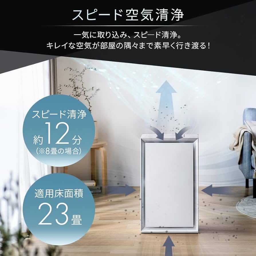 Amazon.co.jp: アイリスオーヤマ 加湿空気清浄機 23畳 AAP-AH50A-W