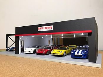 Amazon.co.jp: ミニカー ジオラマ 1 43 ショールーム ガレージⅢ／屋外