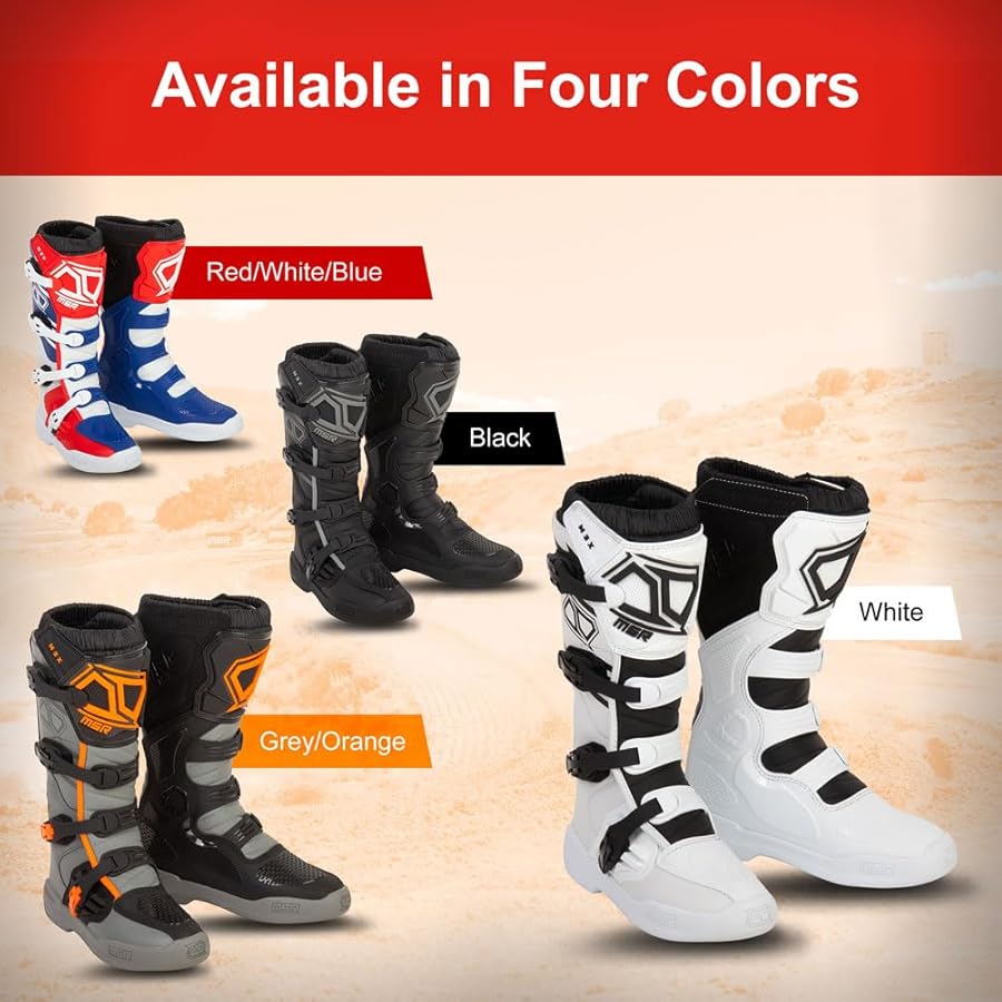Amazon.com: MSR M3X Motocross Boots – Red/White/Blue, Men's Size 8
