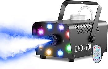 Amazon.co.jp: 8LED スモークマシン フォグマシン 700W 赤 緑 青 3つの