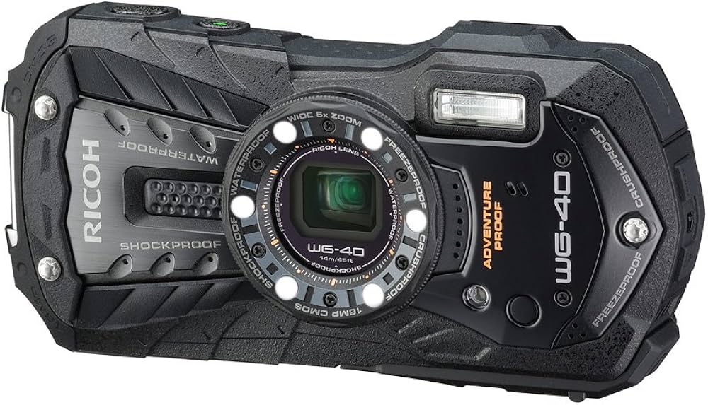 Amazon | RICOH 防水デジタルカメラ RICOH WG-40 ブラック 防水14m耐