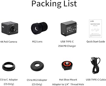 Amazon | Zowietek 4K NDI | HX3 POV ボックス カメラ PoE、ZowieCAM