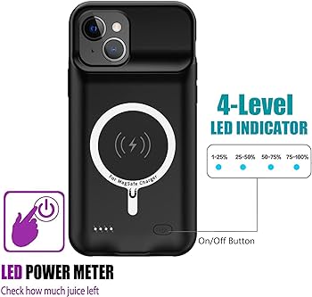 Amazon.com: Battery Case for iPhone 13, [Upgraded] 10000mAh