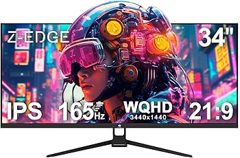 Amazon.co.jp: Z Z-Edge ゲーミングモニター 165Hz ウルトラワイド 34