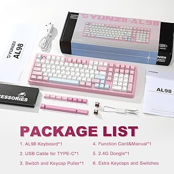 Amazon | YUNZII AL98 QMK/VIA ワイヤレス メカニカルゲーミング