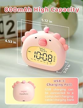 Amazon.com: BANDIANCY Axolotl Alarm Clock with Night Light for