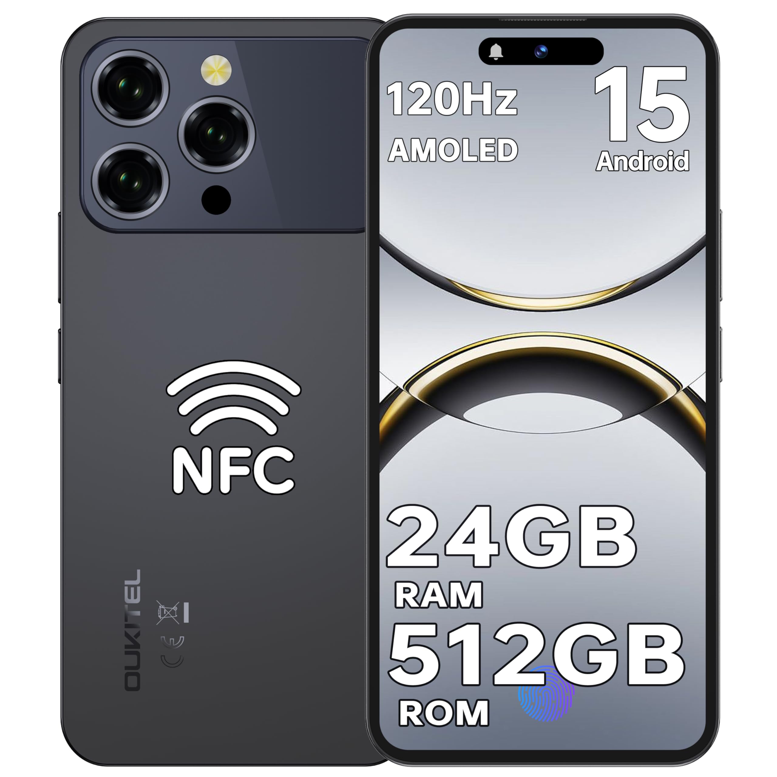 Amazon | OUKITEL P1 PRO Android 15 Simフリー スマホ 本体 24GB RAM+