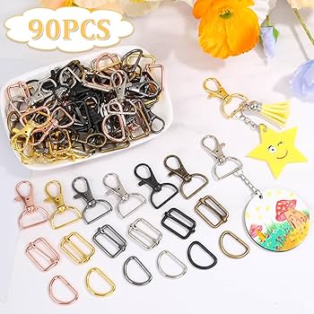 Amazon.com: PAXCOO Keychain Bulk with Key Chain Swivel Hook D