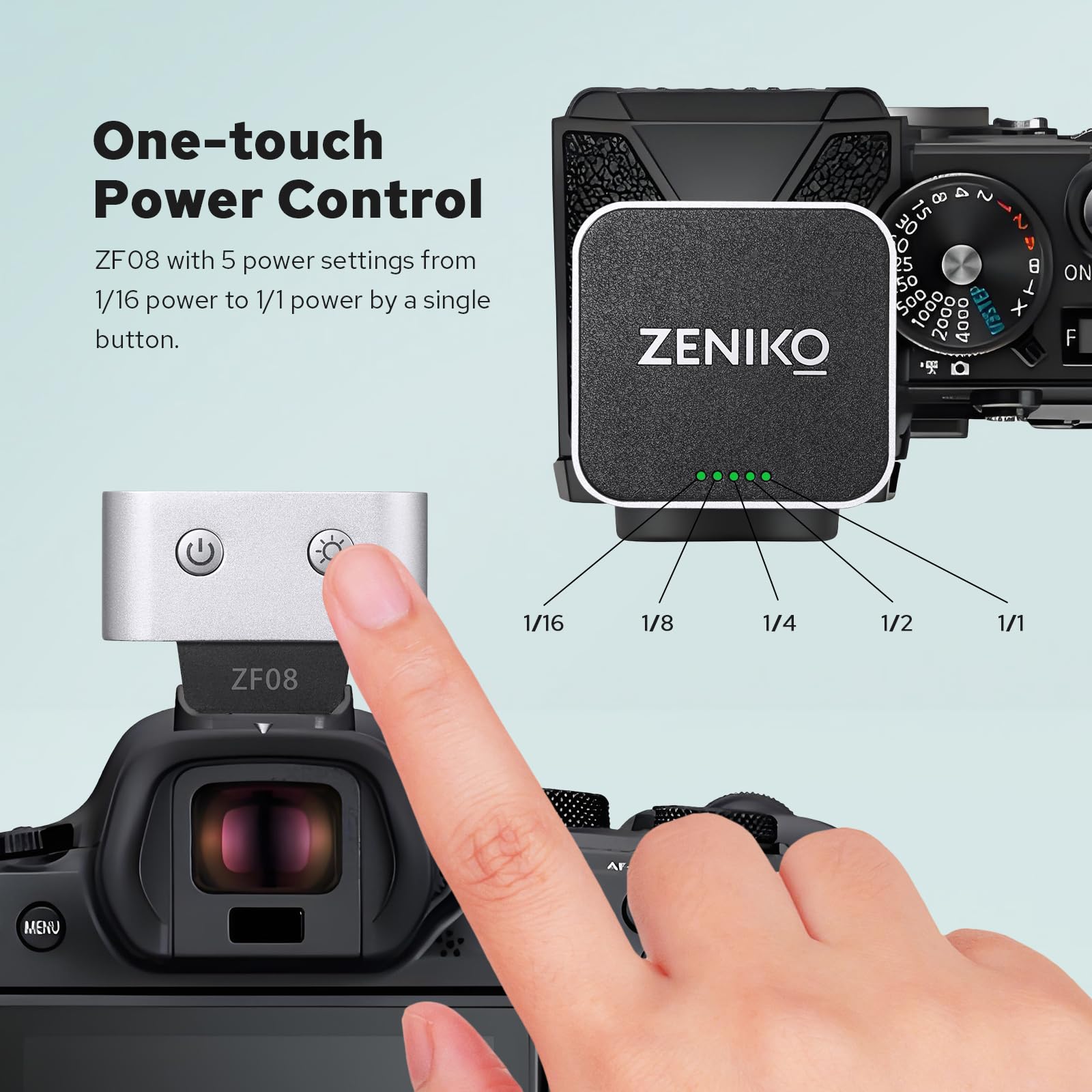 Amazon | Zeniko ZF08 アルミミニフラッシュスピードライト、440フル