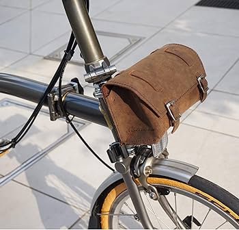 Amazon | BROMPTON ブロンプトン用 小型 本革 フロントバッグ/レトロ