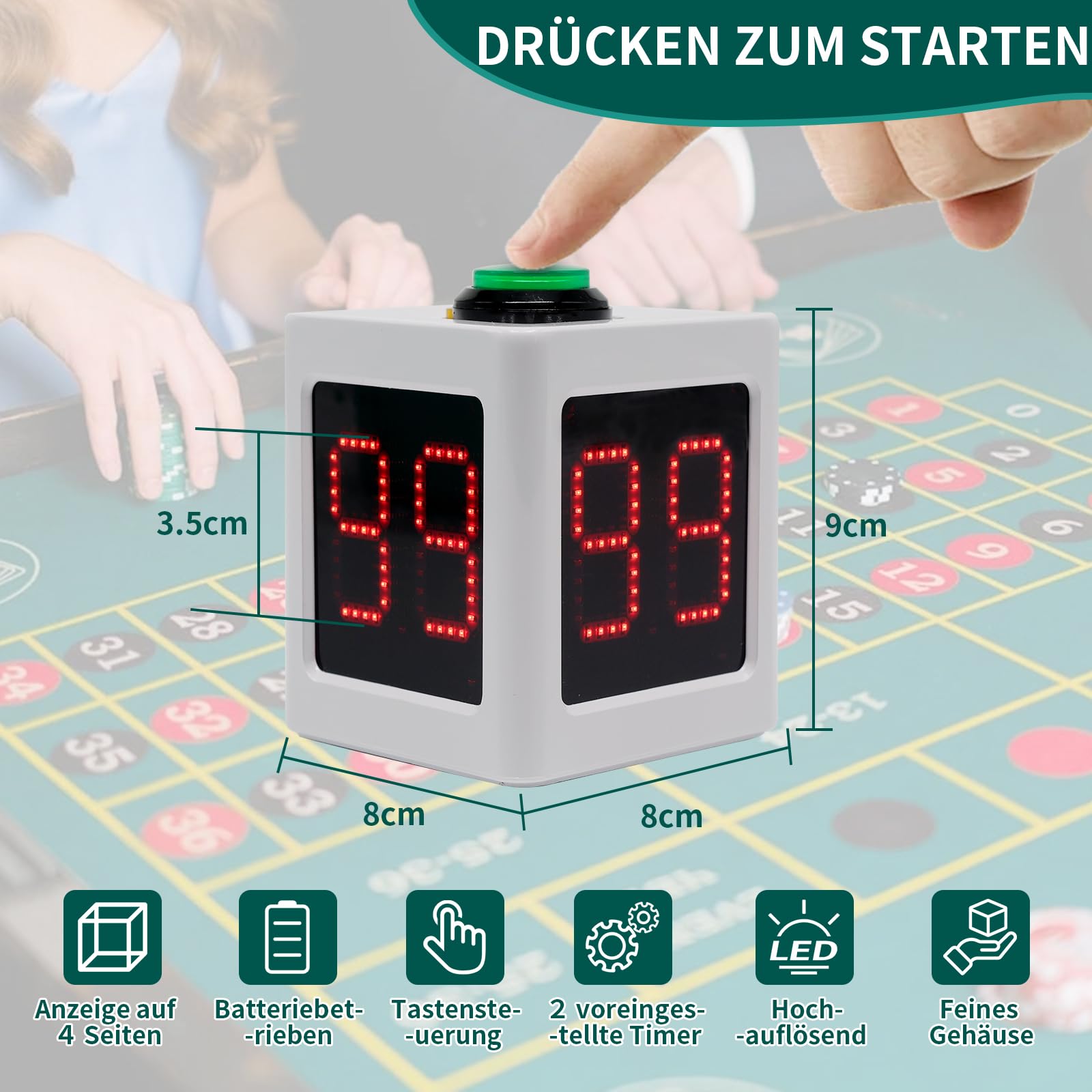 Amazon.co.jp: GANXIN ポーカーショットクロック 秒カウントダウン