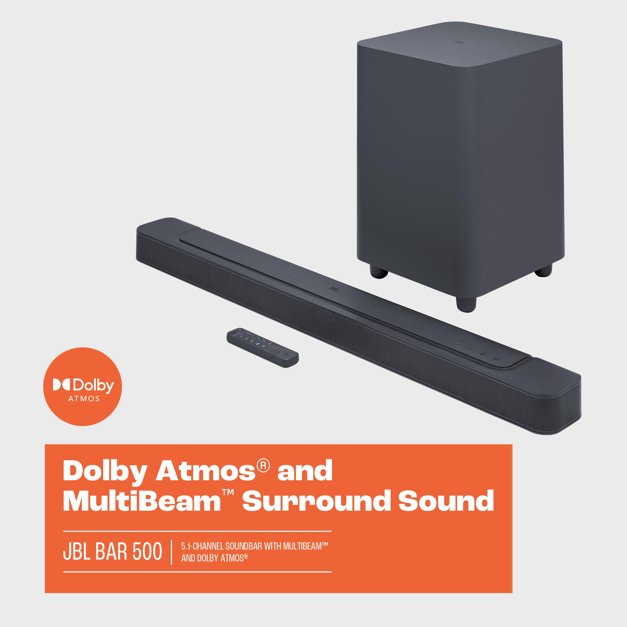 JBL Bar 500: 5.1-Channel soundbar with MultiBeam™ and Dolby Atmos