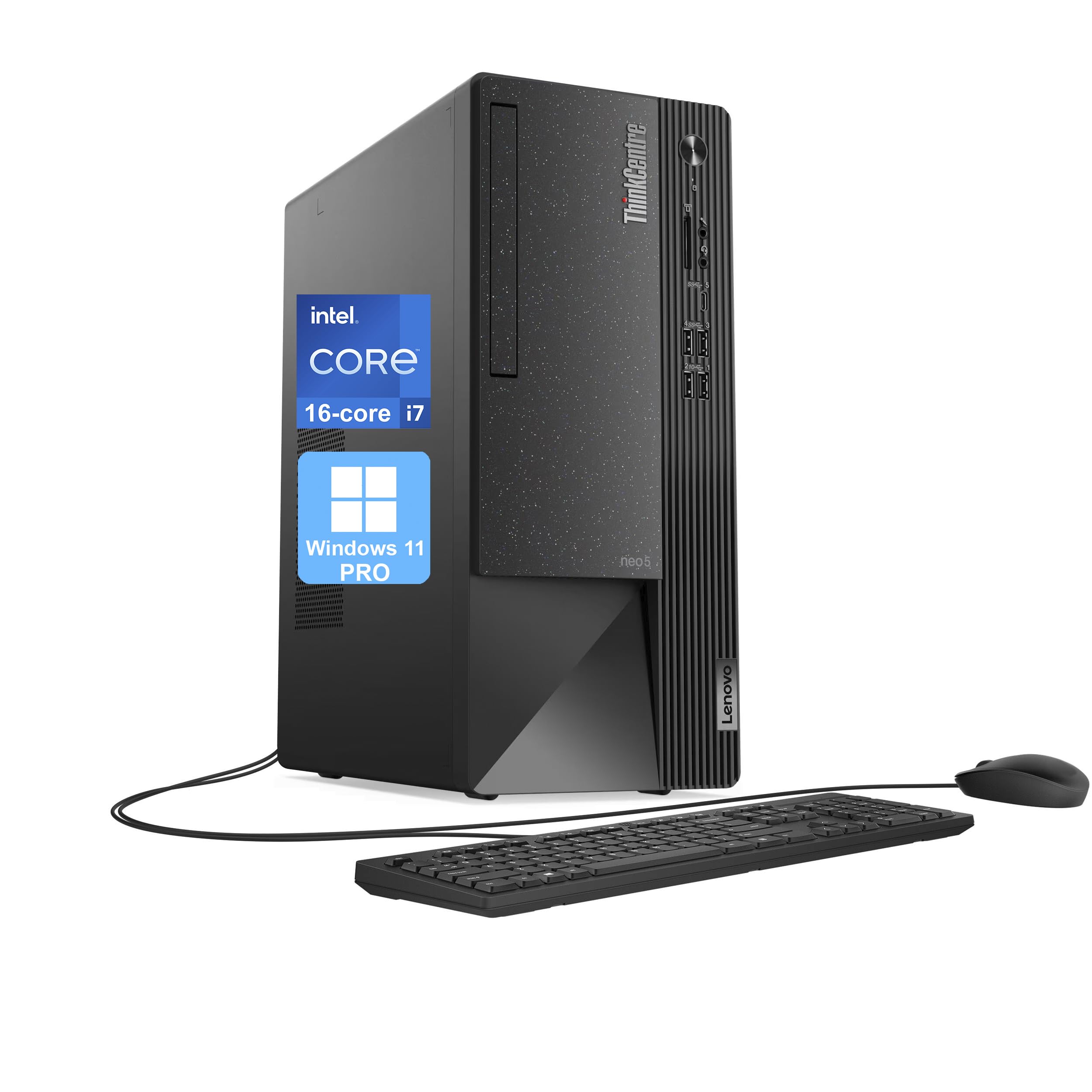 Amazon.com: Lenovo ThinkCentre Neo 50t Tower Desktop Computer, 16