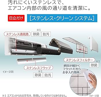 Amazon | 【商品配送のみ】日立 エアコン 8畳 2.5kW 白くまくん D