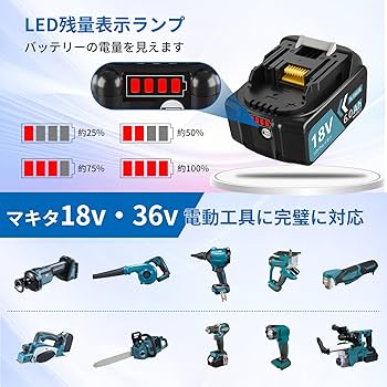 Amazon.co.jp: Enermall 互換 マキタ 18v バッテリー 6.0A マキタ