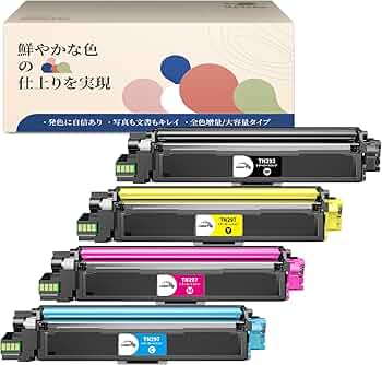 Amazon.co.jp: ブラザー 用 TN-293 TN-297 4色セット 互換トナー 対応