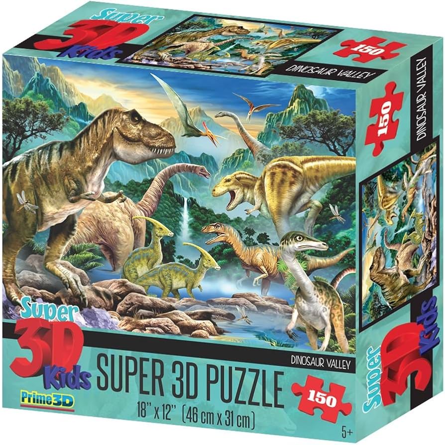 Amazon.co.jp: 3Dジグソーパズル 恐竜の谷 150ピース : スポーツ