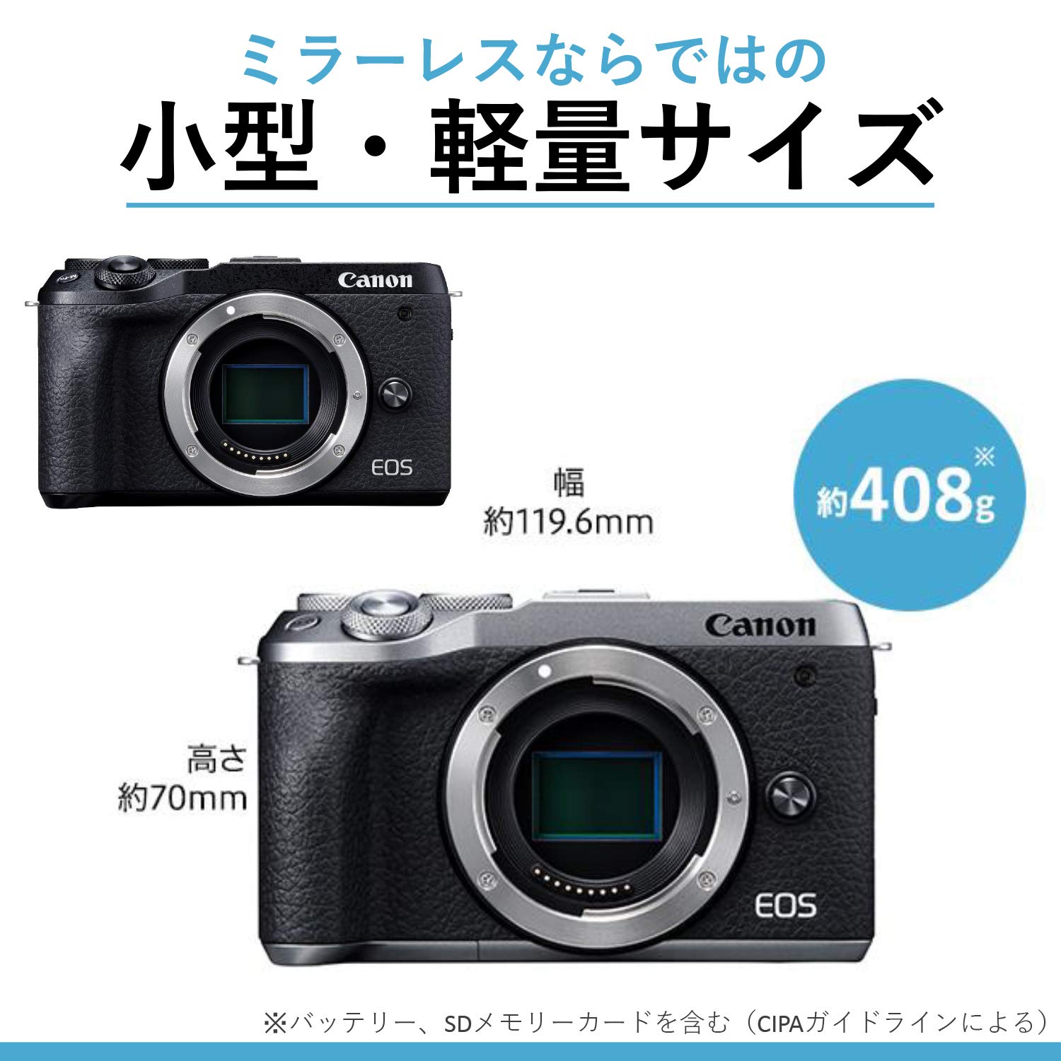 Amazon.co.jp: Canon EOS M6 Mark II Mirrorless SLR Camera Double