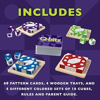 Amazon.com: Mindware Q-Bitz Pattern Matching Fun Board Games for