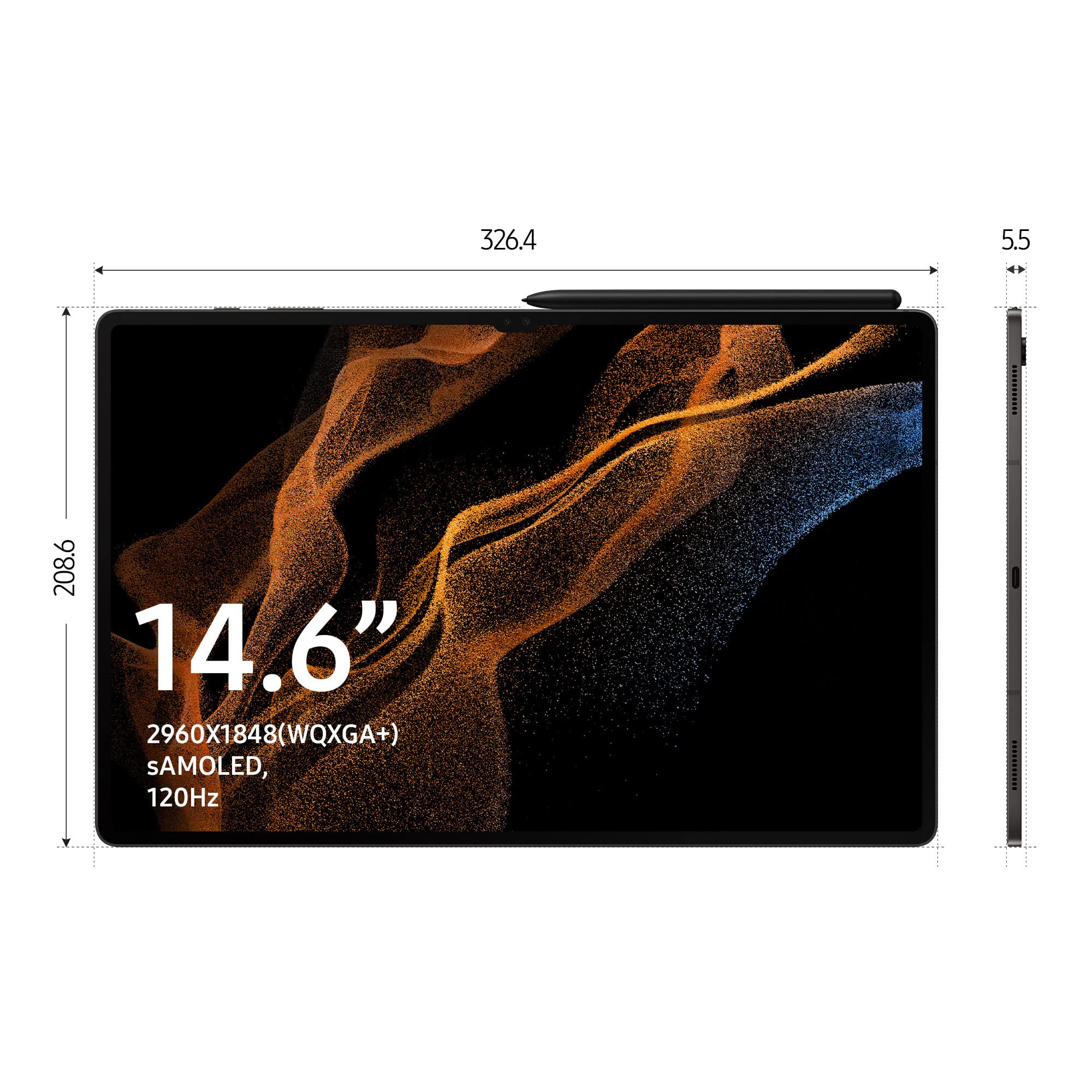 Amazon.com : Samsung Galaxy Tab S8 Ultra 512GB Super AMOLED, 120Hz