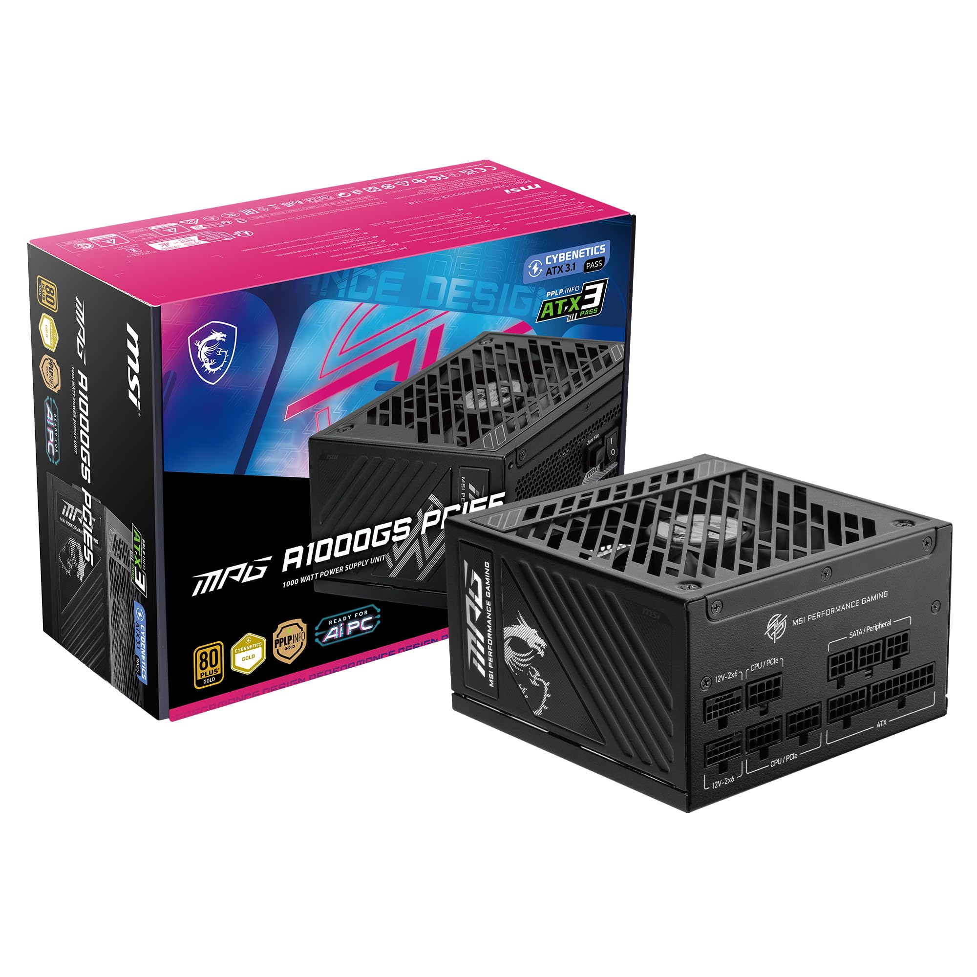 Amazon.com: MSI MPG A1000GS PCIE5, Fully Modular Gaming 1000W
