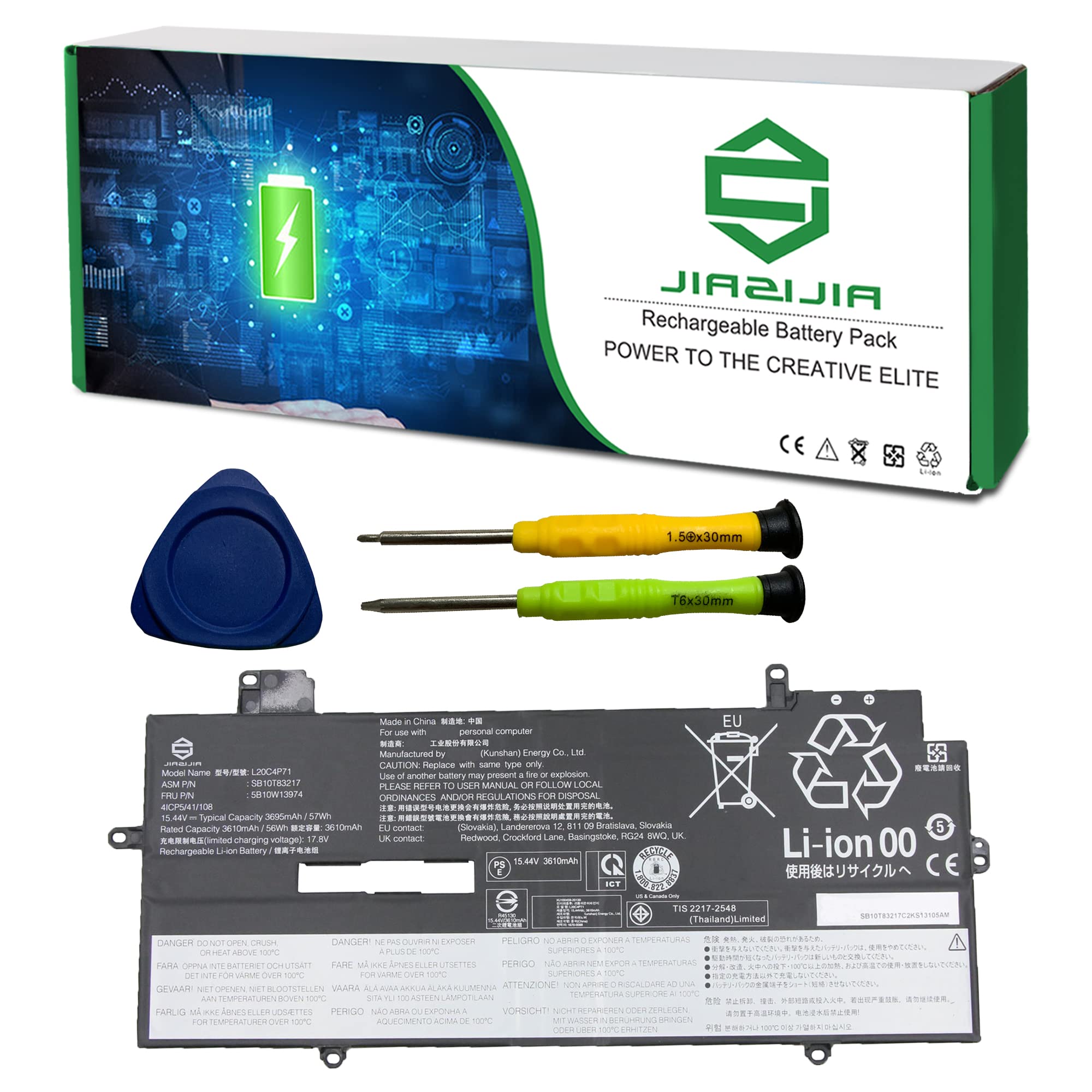 Amazon.com: JIAZIJIA L20C4P71 SB10T83217 5B10W13974 Laptop Battery