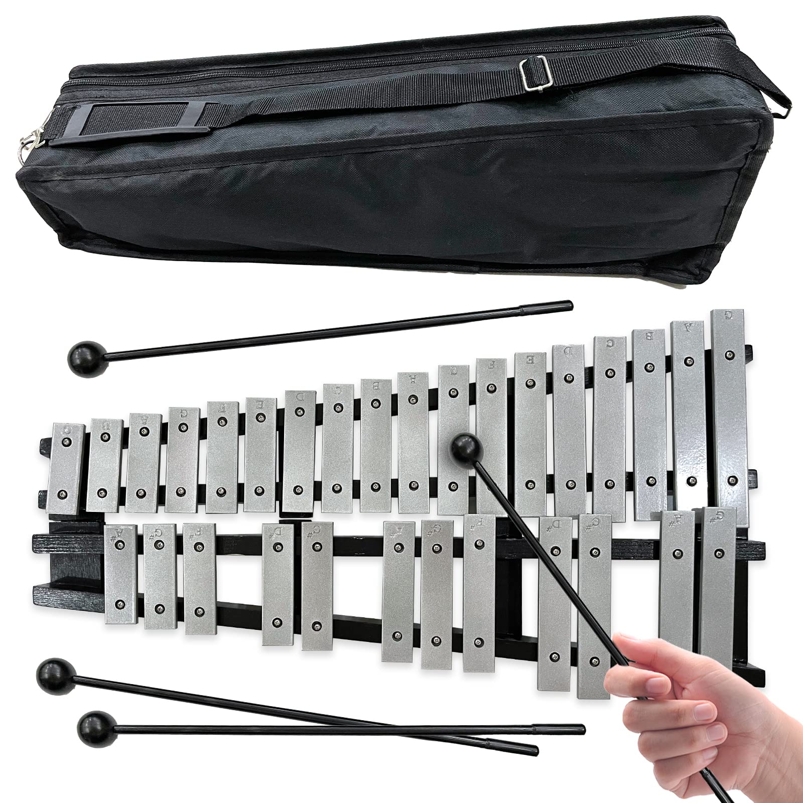 鉄琴 2オクターブ スタンド付き キャリーバッグ付 鉄琴 2オクターブ