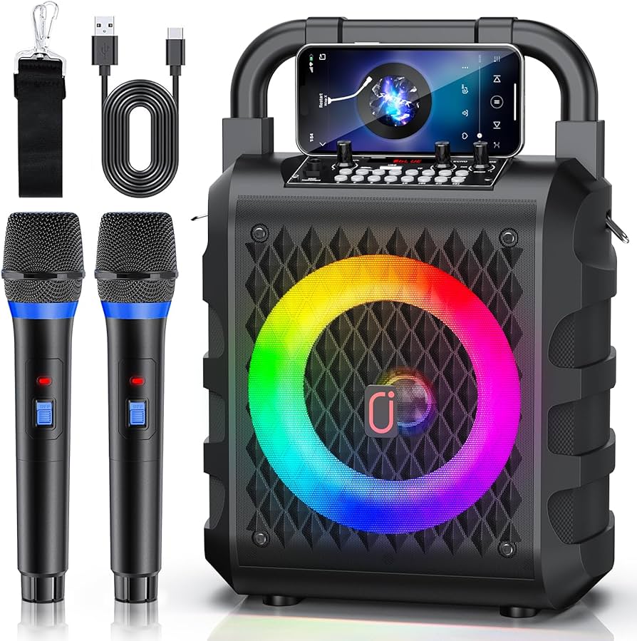 Amazon | スピーカーセット JYX カラオケセット 家庭用 拡声器
