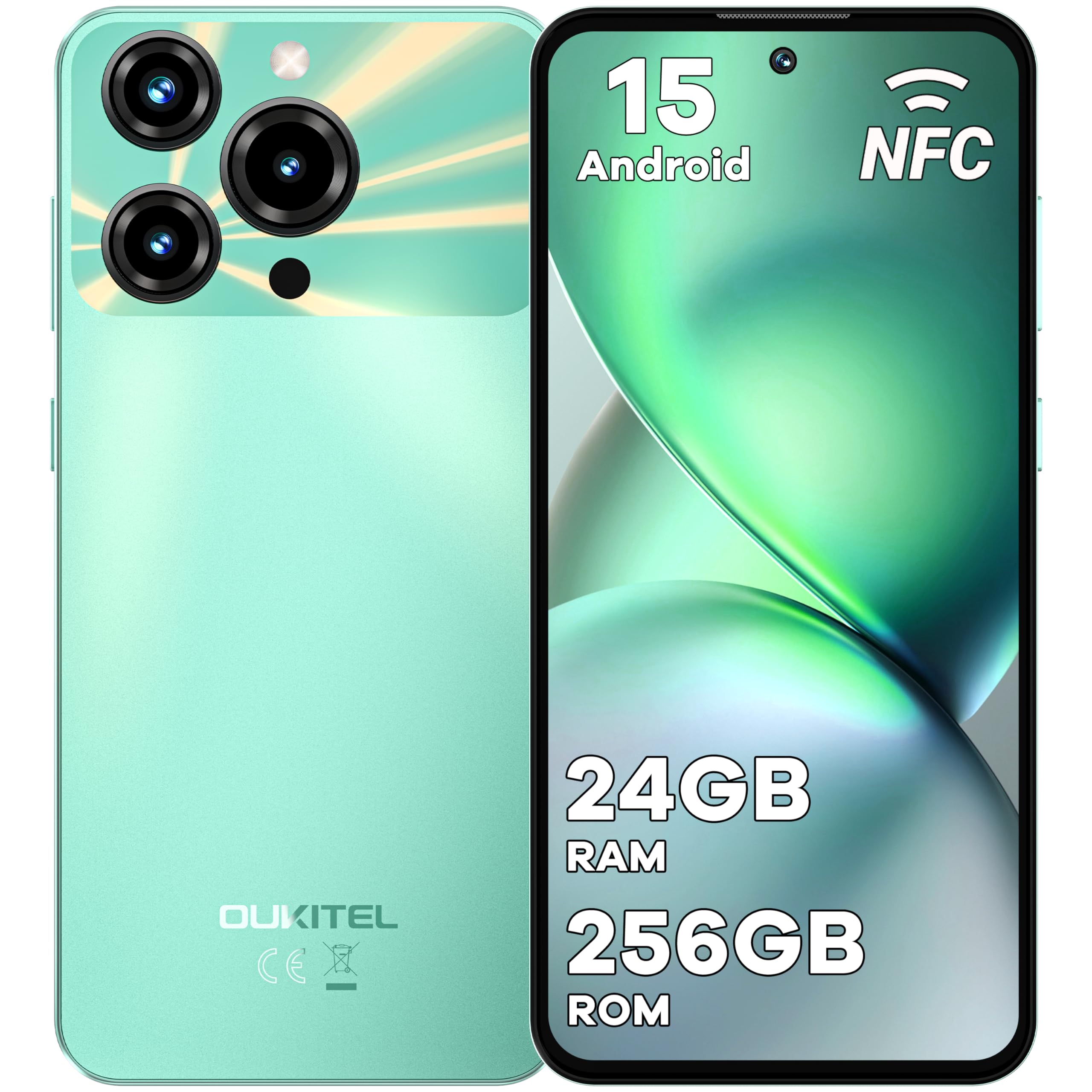 Amazon | OUKITEL C69 Android 15 SIMフリー スマホ 本体 24GB RAM+