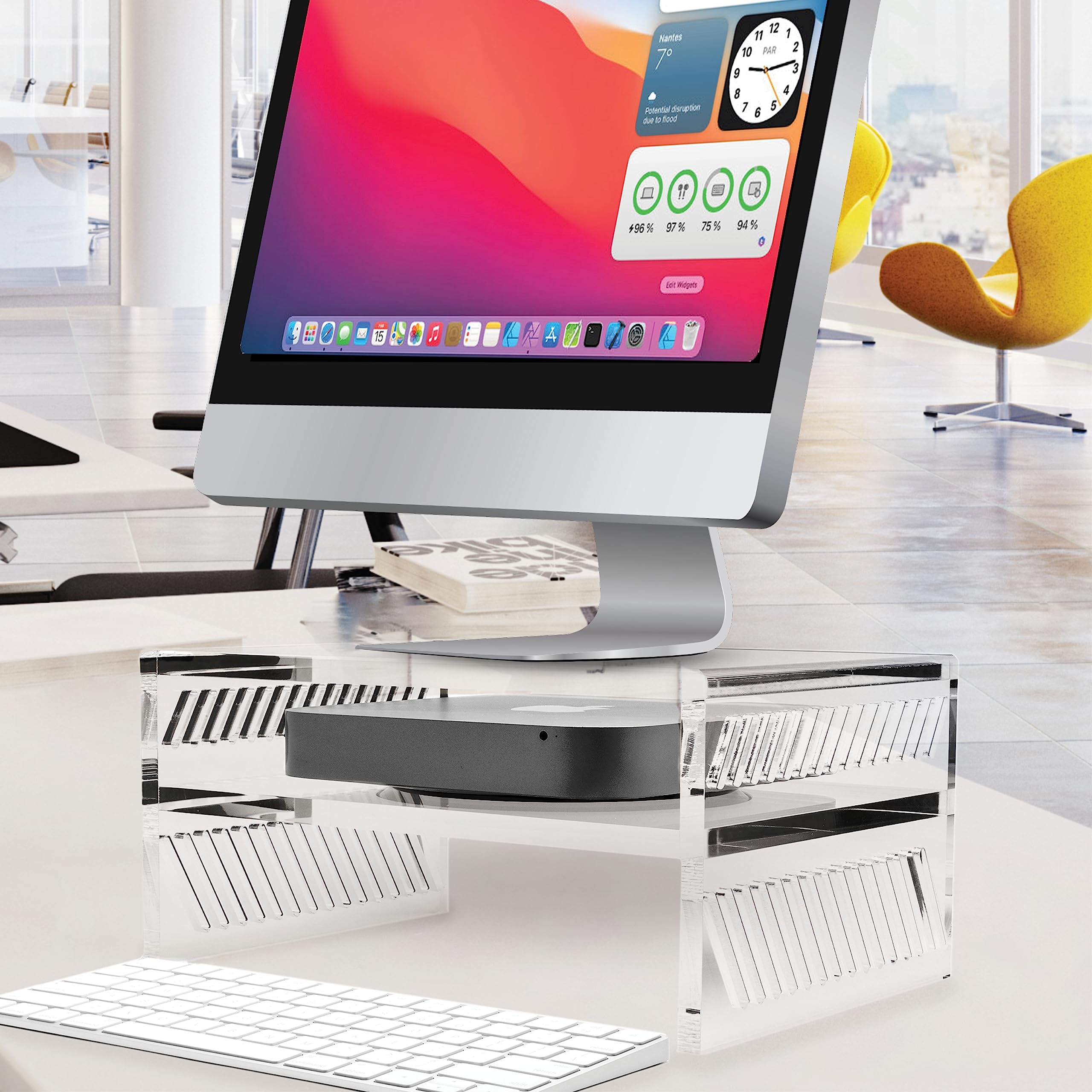 Amazon.co.jp: DuraClear Mac Mini モニタースタンド - アクリル