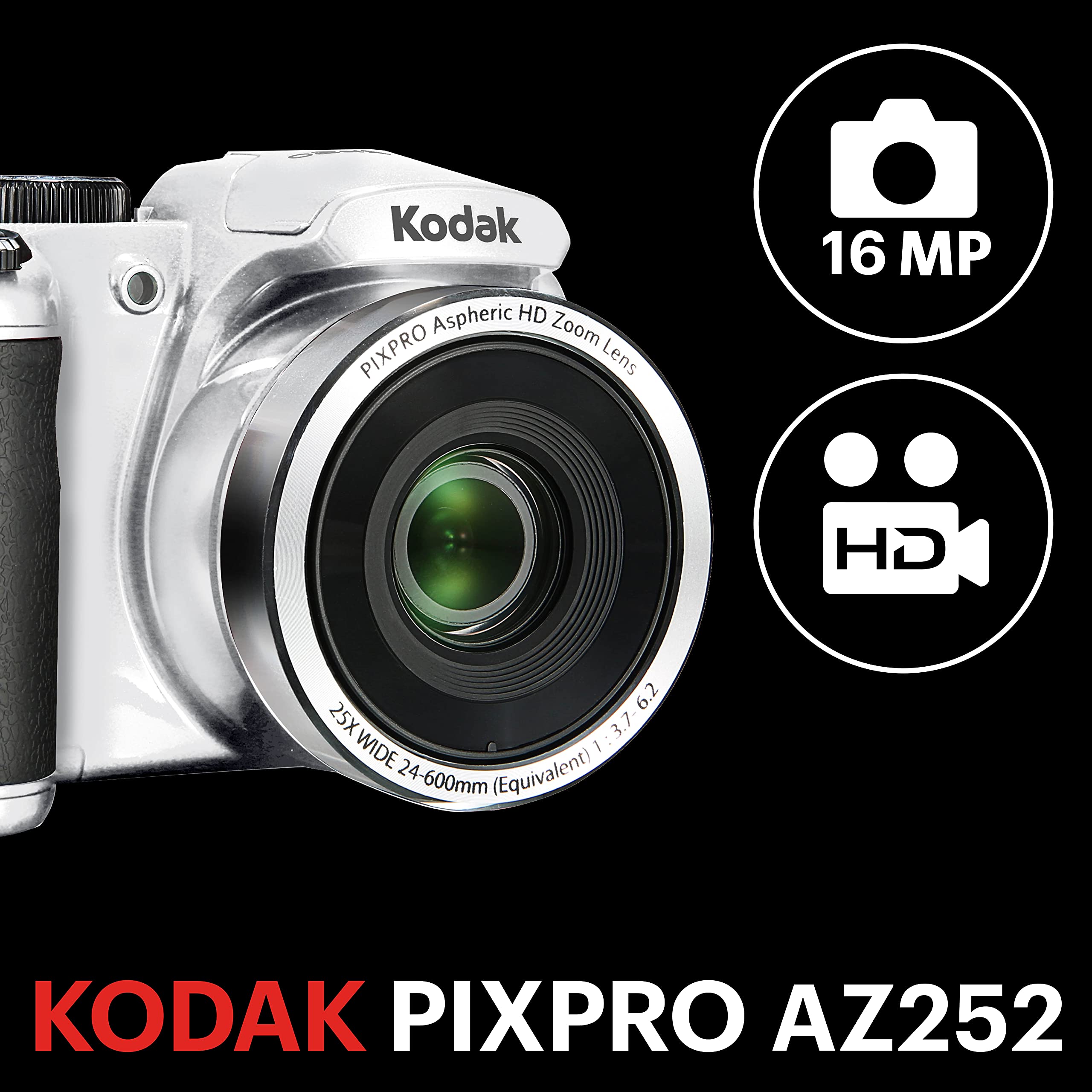 Amazon.com : Kodak PIXPRO Astro Zoom AZ252-WH 16MP Digital Camera