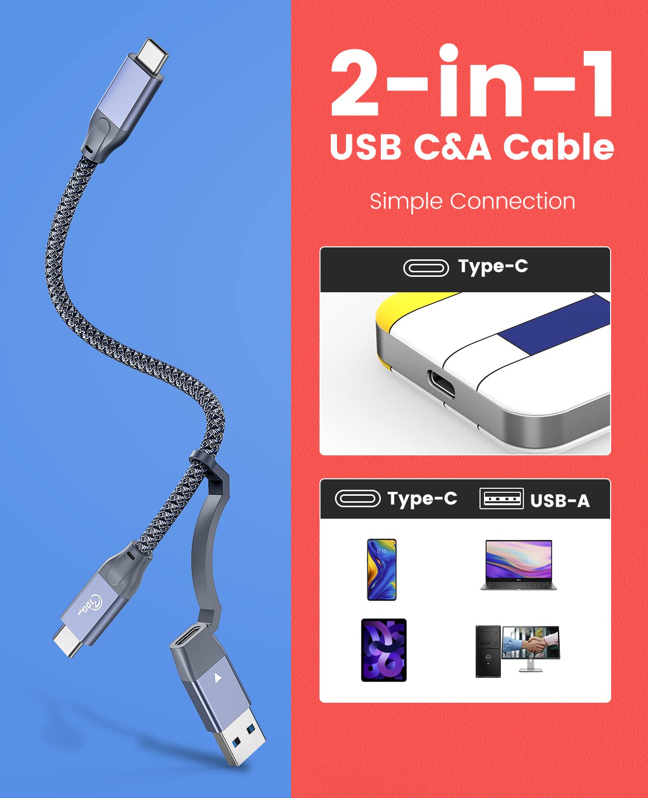 Amazon | ORICO SSD 1TB 外付けSSD ポータブルSSD USB3.2 GEN2 最大