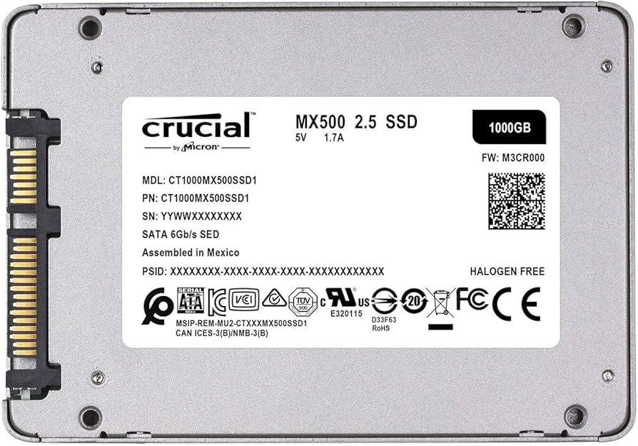 Amazon.com: Crucial MX500 1TB SATA 6Gbps 2.5