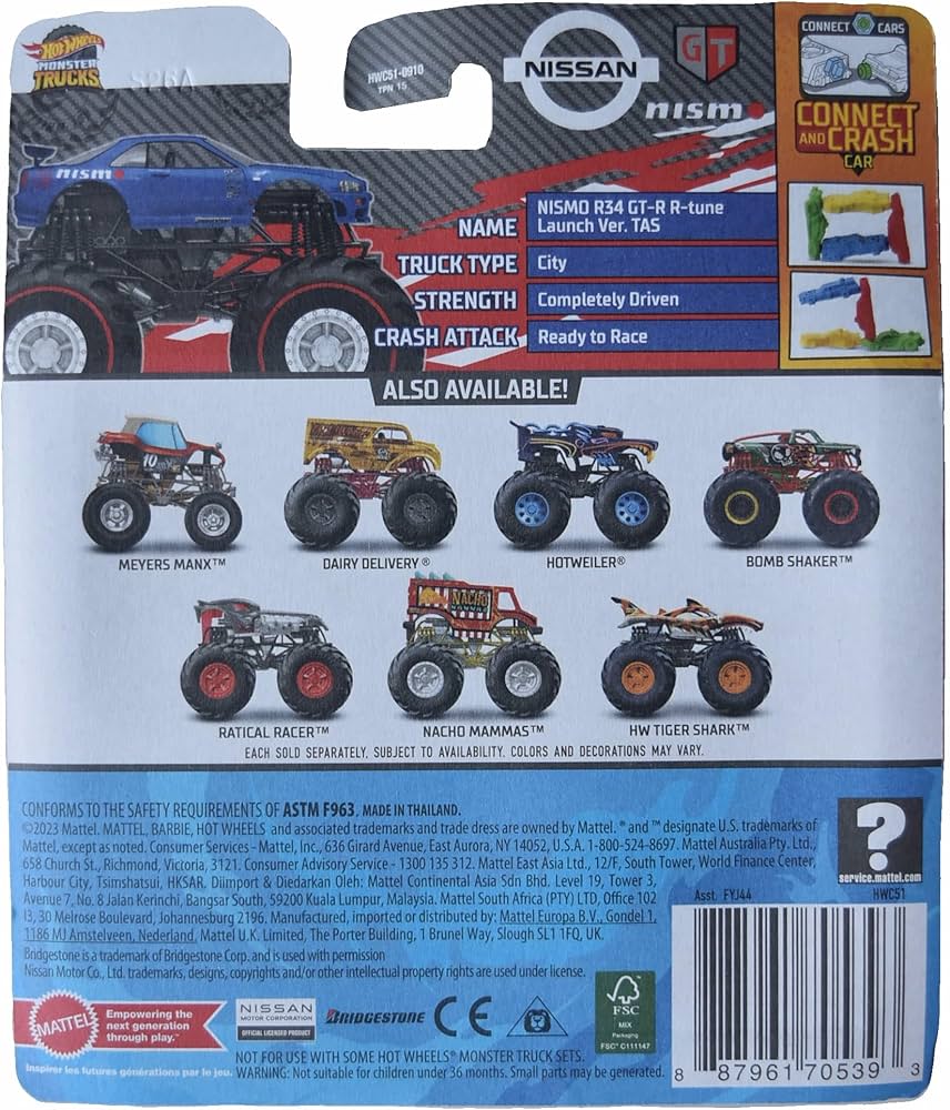 Amazon.com: Matchbox Hot Wheels Monster Trucks Nissan, Treasure