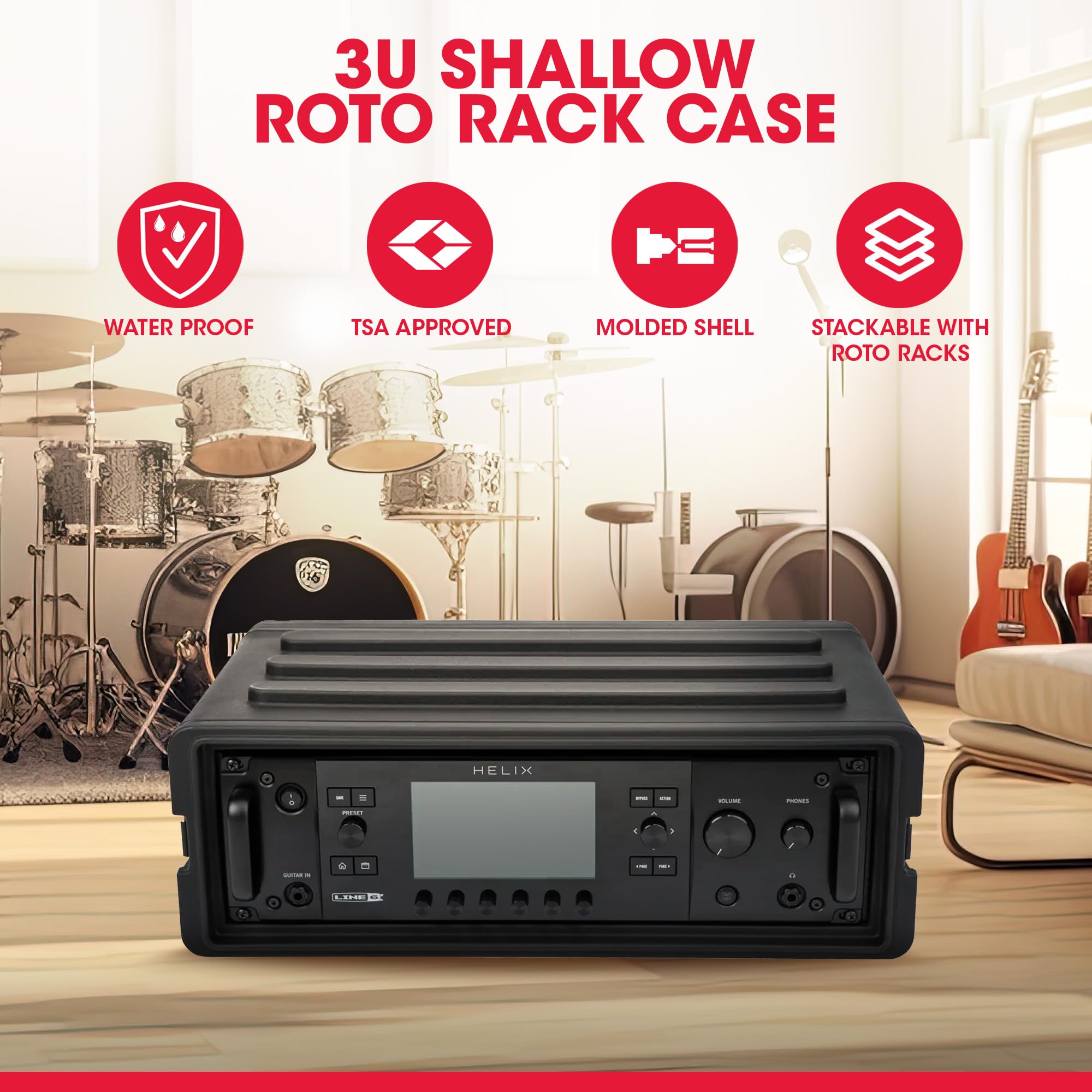 Amazon | SKB 3Uラックケース 1SKB-R3S | 機材ケース・ラック | 楽器