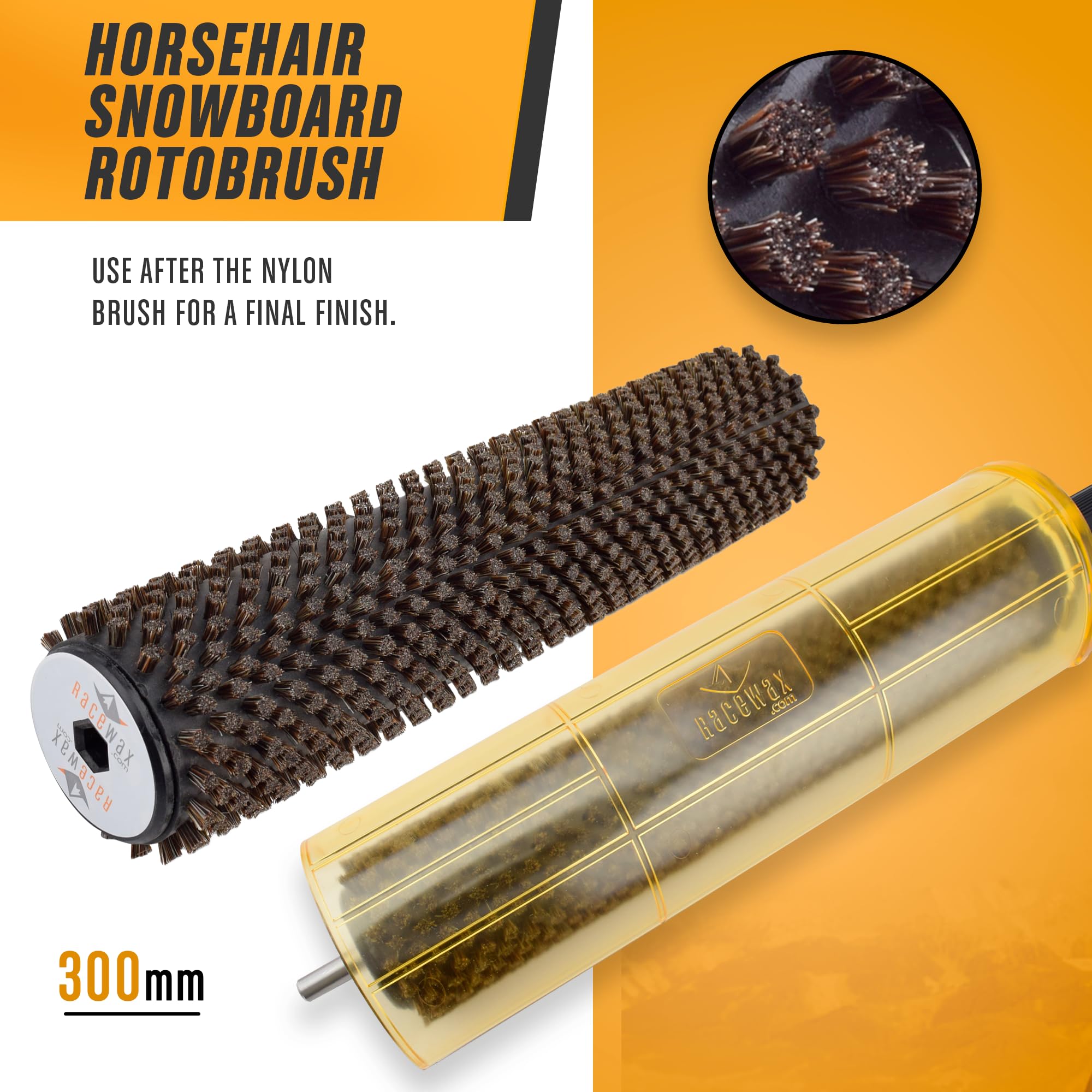 Amazon.co.jp: RaceWax スノーボード 300mm ロトブラシワックスキット