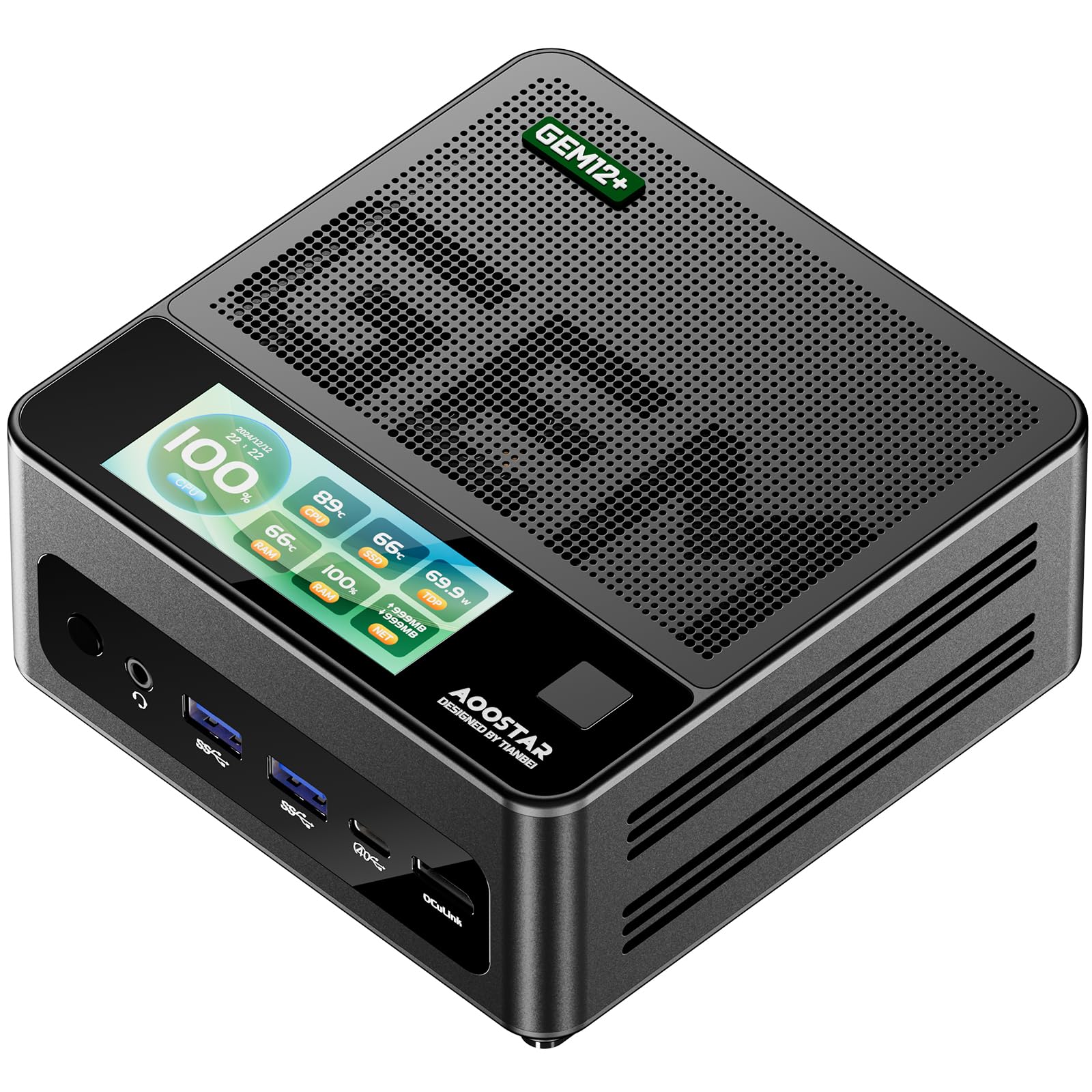 Amazon.co.jp: AOOSTAR GEM12+ミニPC Ryzen 7 Pro 8845HS 32GB DDR5