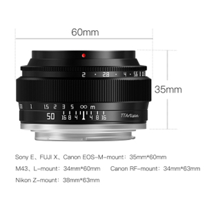 Amazon.com : TTArtisan 50mm F2 Full Frame Large Aperture Manual